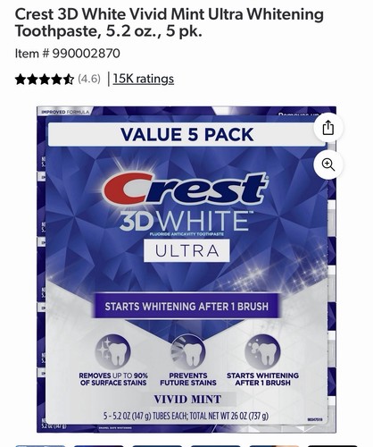 Crest dentifricio bianco - crest,